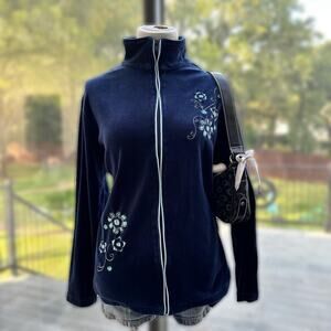 Jbm sport navy velour floral